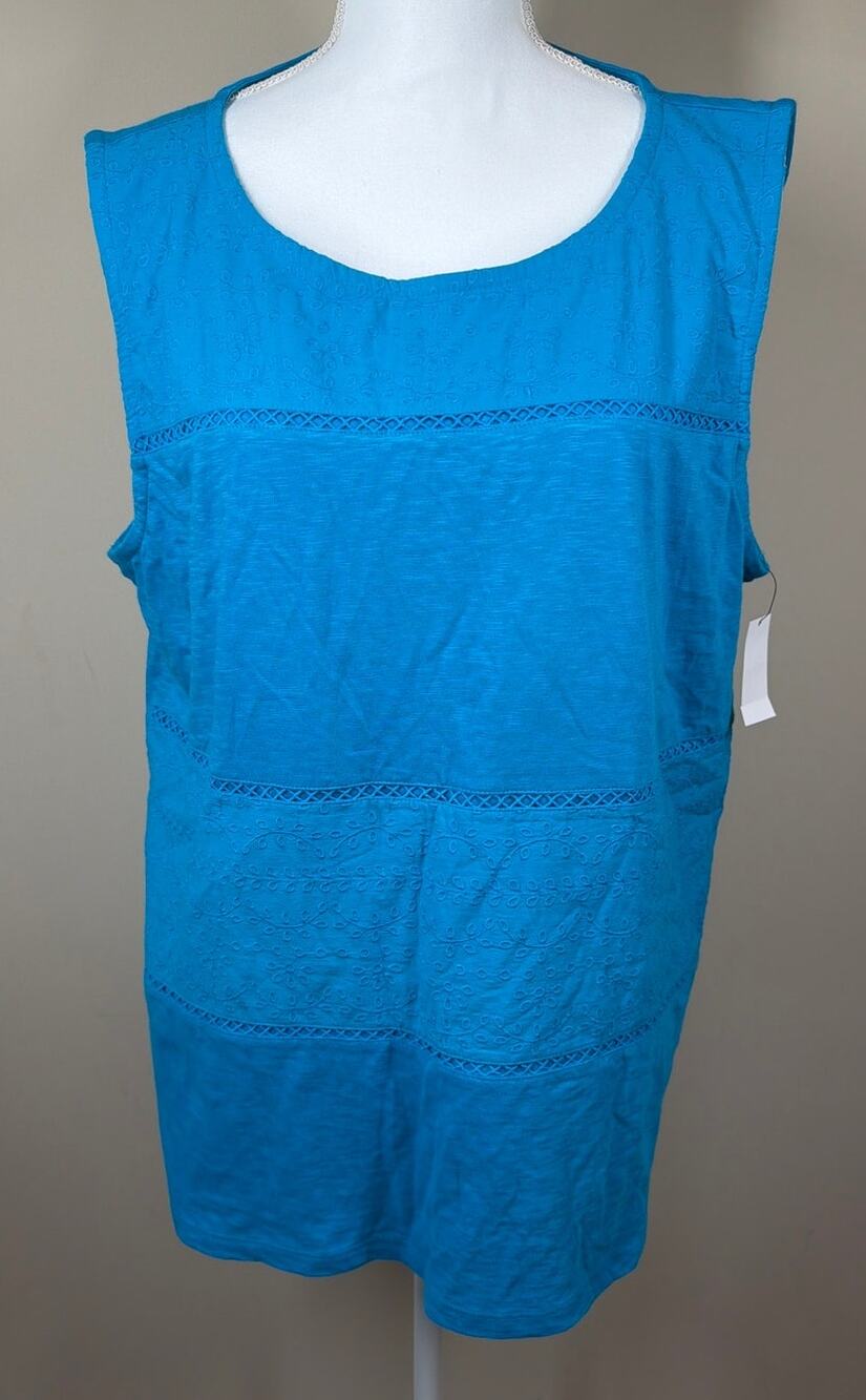NWT Talbots Blue Tank Size XL
